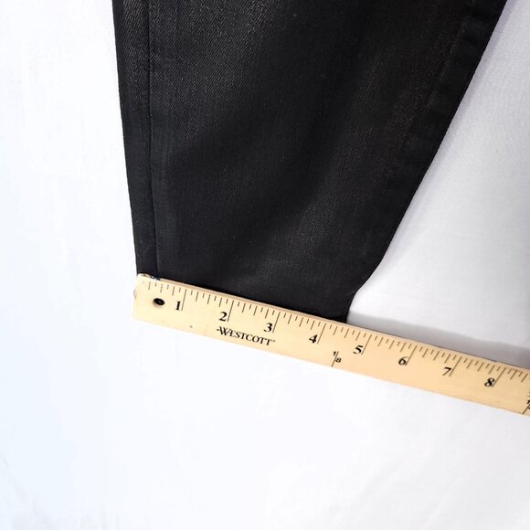 Frame The Alix Faux Leather Jeans Womens Size 26 Skinny Black High Rise - Picture 10 of 14